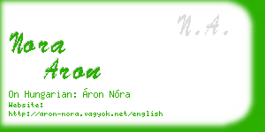 nora aron business card